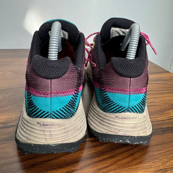 Merrell Trail Running Shoes Womens 9 Plum Teal Pink Vibram FloatPro J067226 - Picture 4 of 7